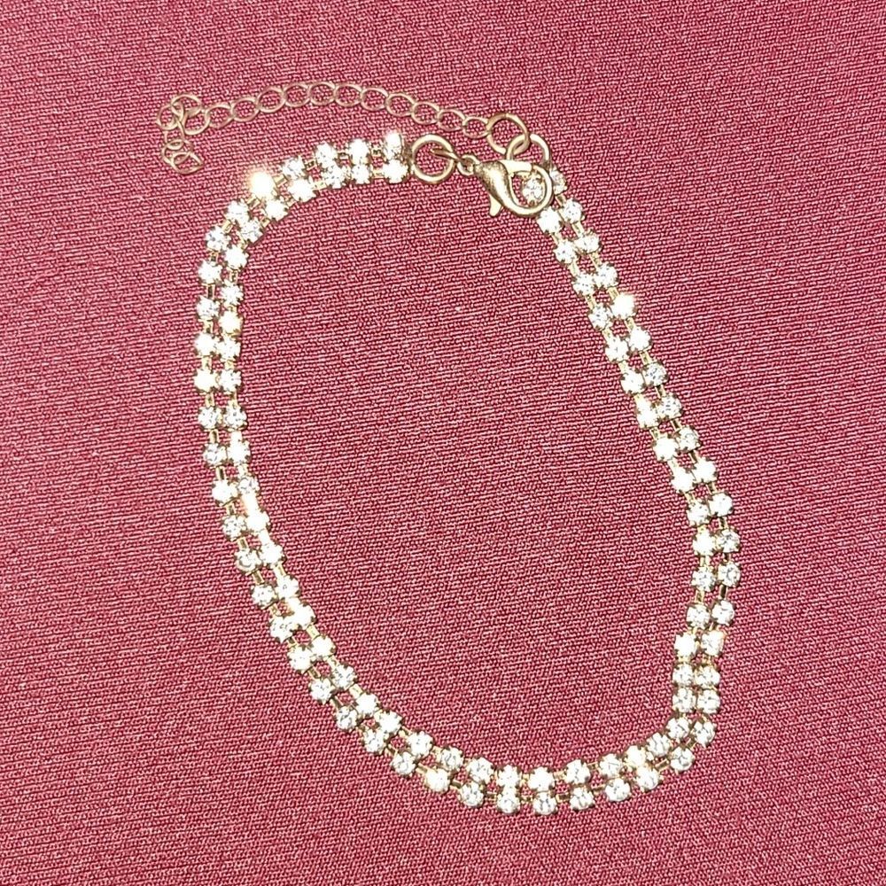 Adjustable Rusted Gold Diomond anklet or big wrist bracelet